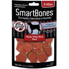 SmartBones Mini Bone Chews 2.5" - Beef  迷你型潔齒骨(牛肉味) 8 pack x4